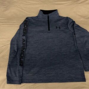 Under Armour Heathered Blue 1/4 LS Zip-Up